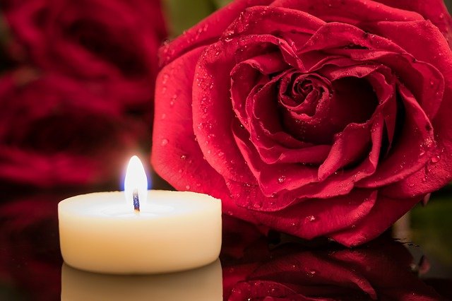 candle and roses - Womb Blessing®